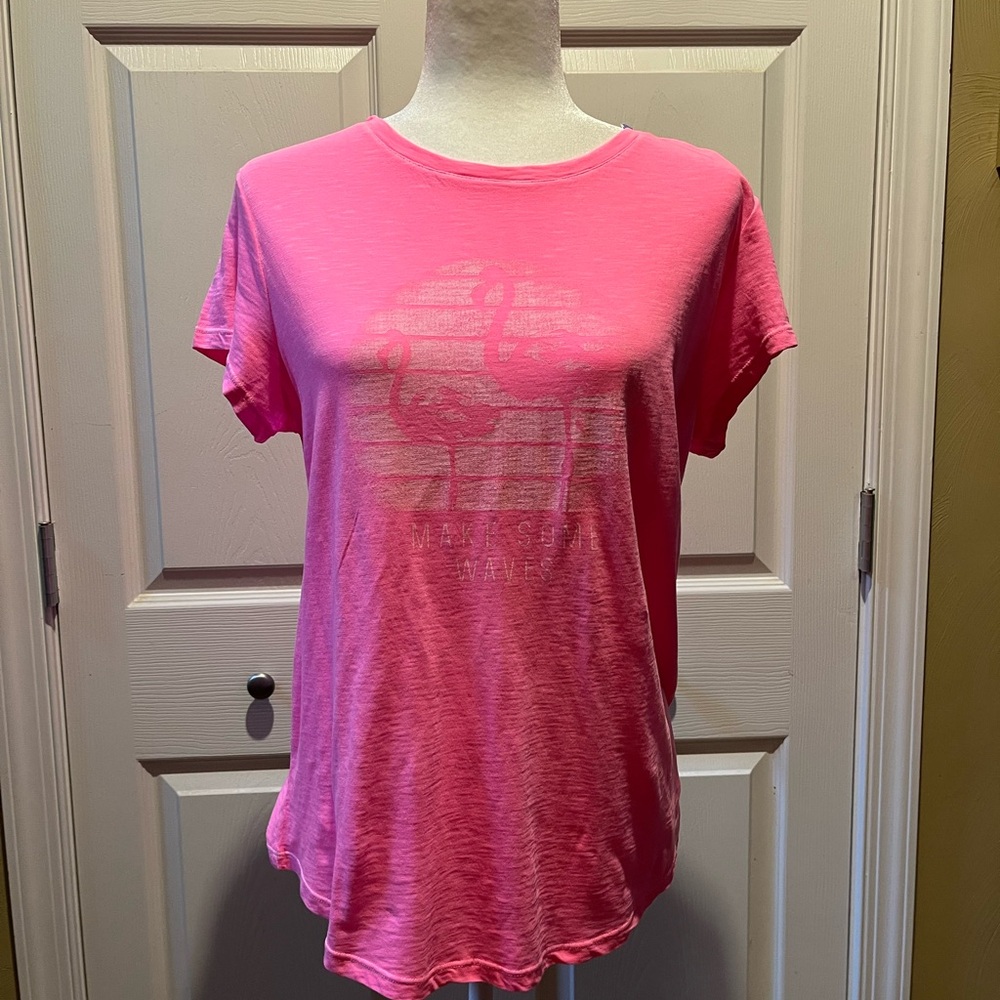 NWT Crown & Ivy Pink Short Sleeve Relaxed Tee